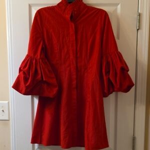 True Destiny Red Tunic with Puff Sleeves
